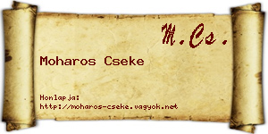 Moharos Cseke névjegykártya